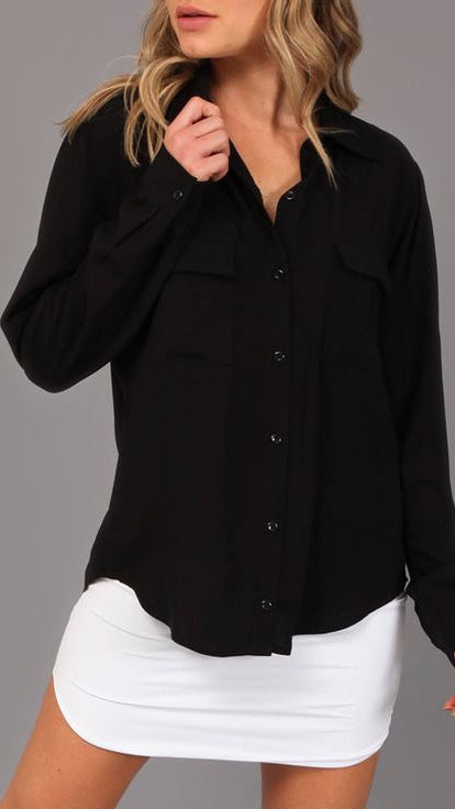 CAMISA VISCOSE PRETA