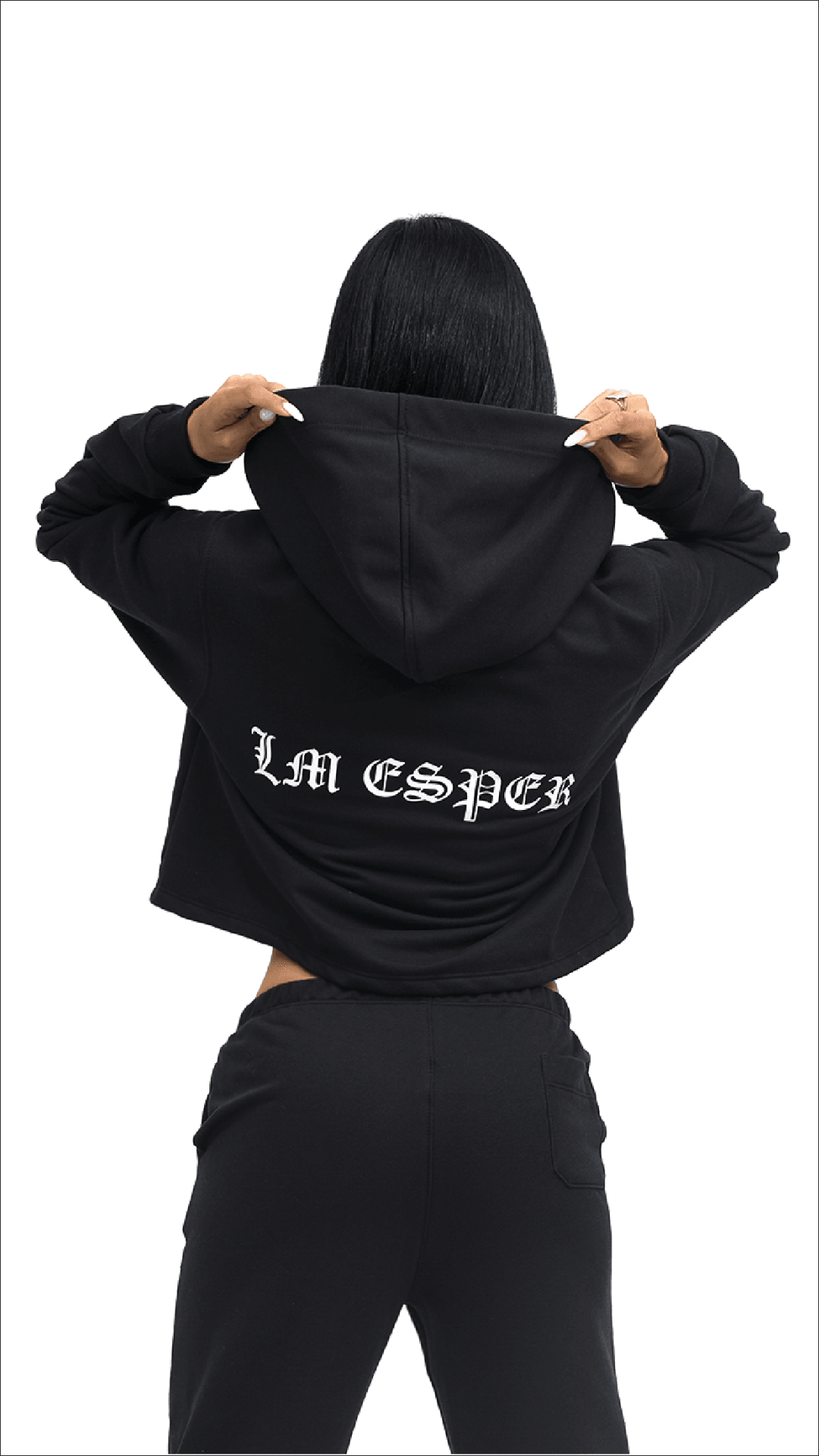 MOLETOM CROPPED ESPER PRETO