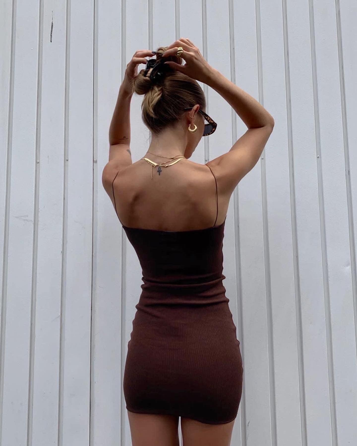 VESTIDO MARI CAFÉ
