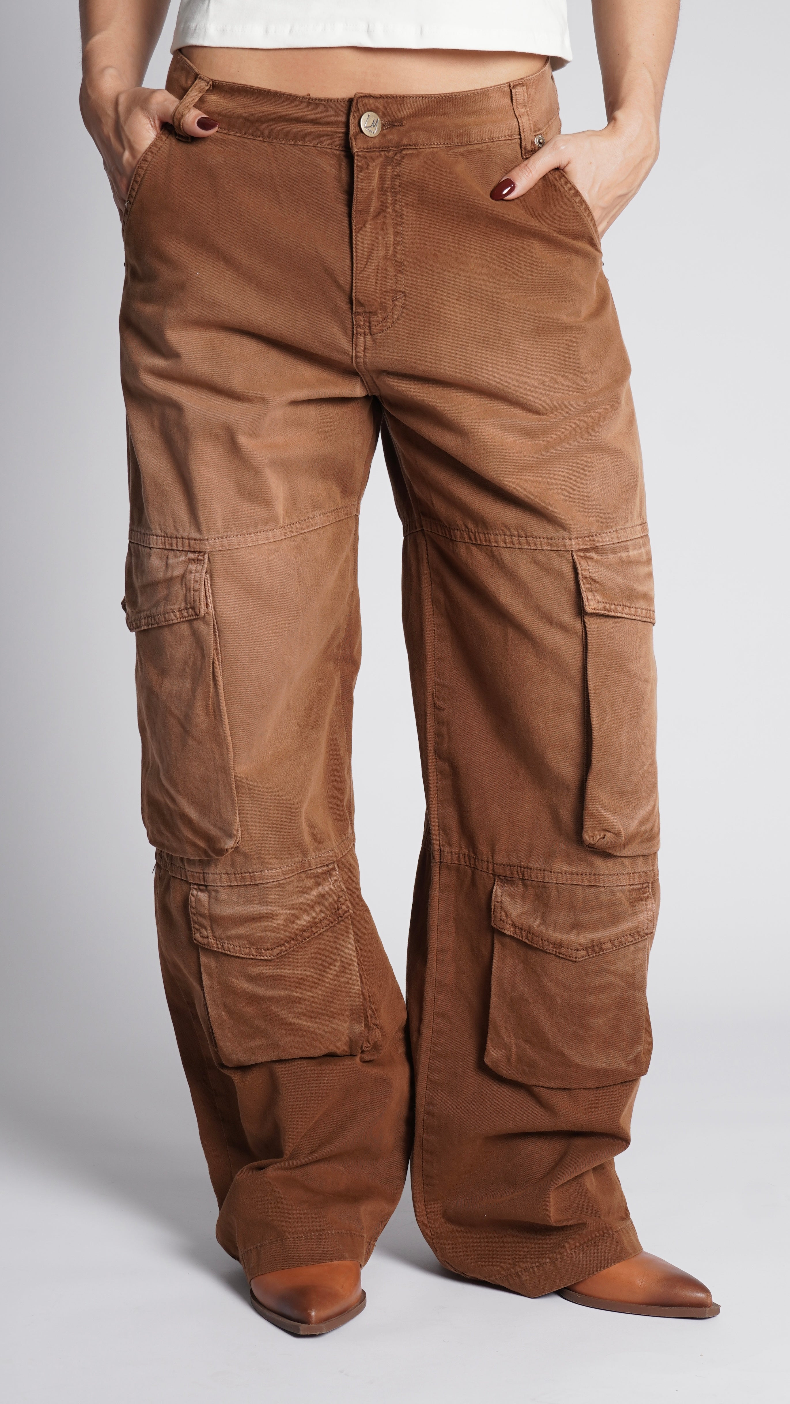 CALÇA SARJA CARGO NUT