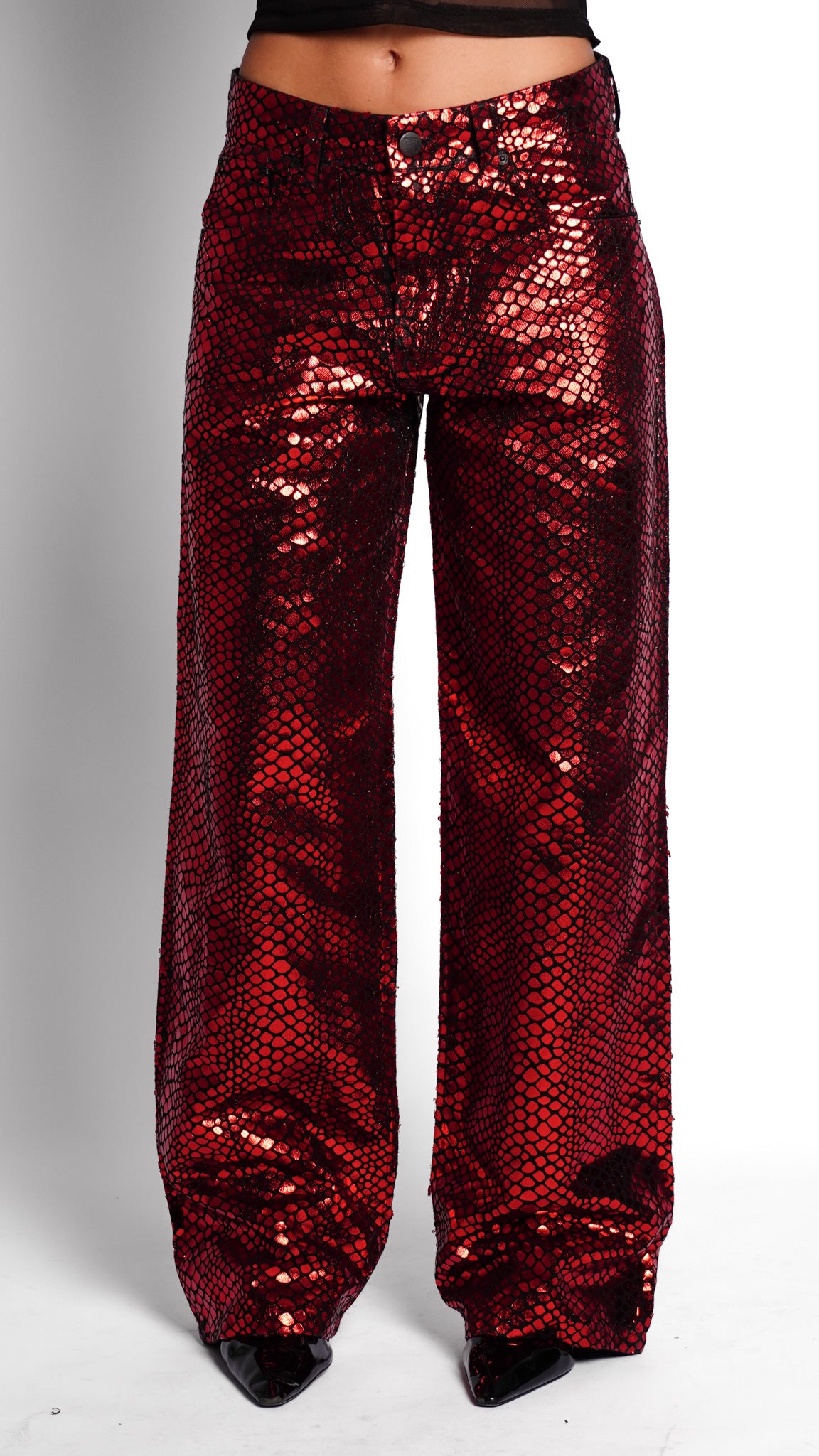 CALÇA JEANS PREMIUM PYTHON RED
