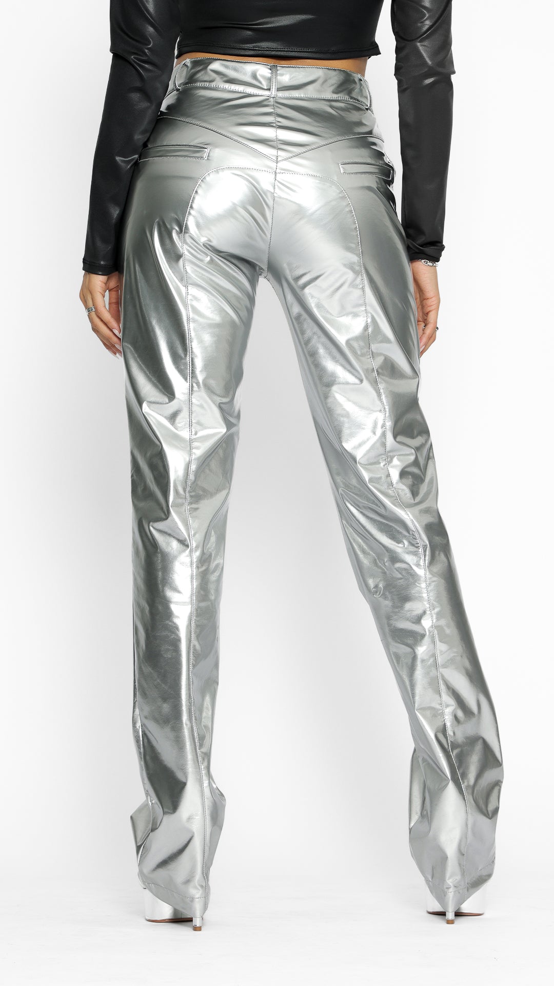 CALÇA VINIL POWER PRATA