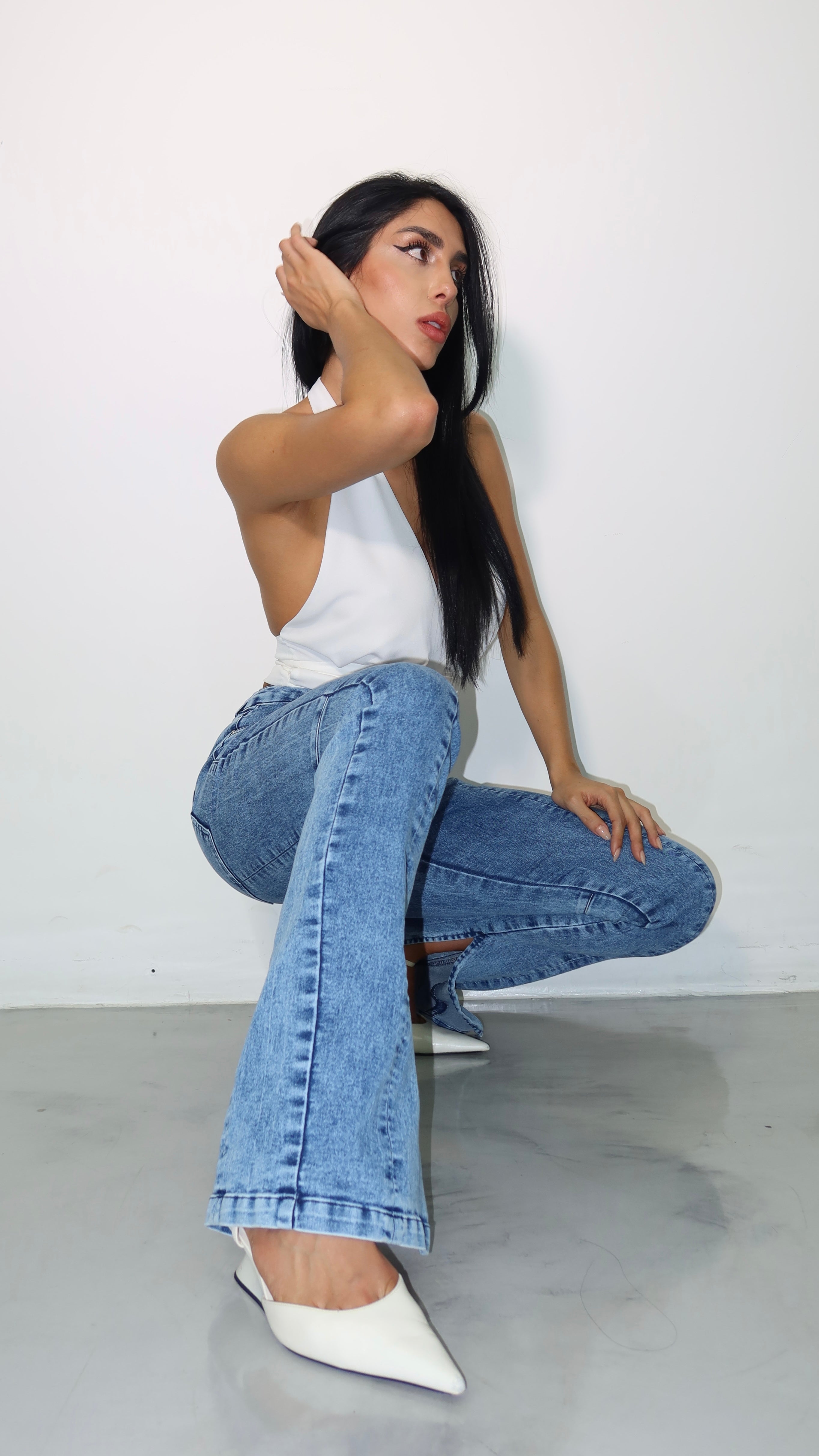 CALÇA JEANS FLARE