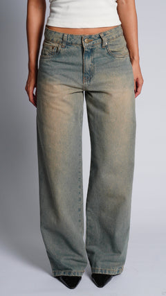 CALÇA JEANS OVERSIZED PISTACHIO HEAVY
