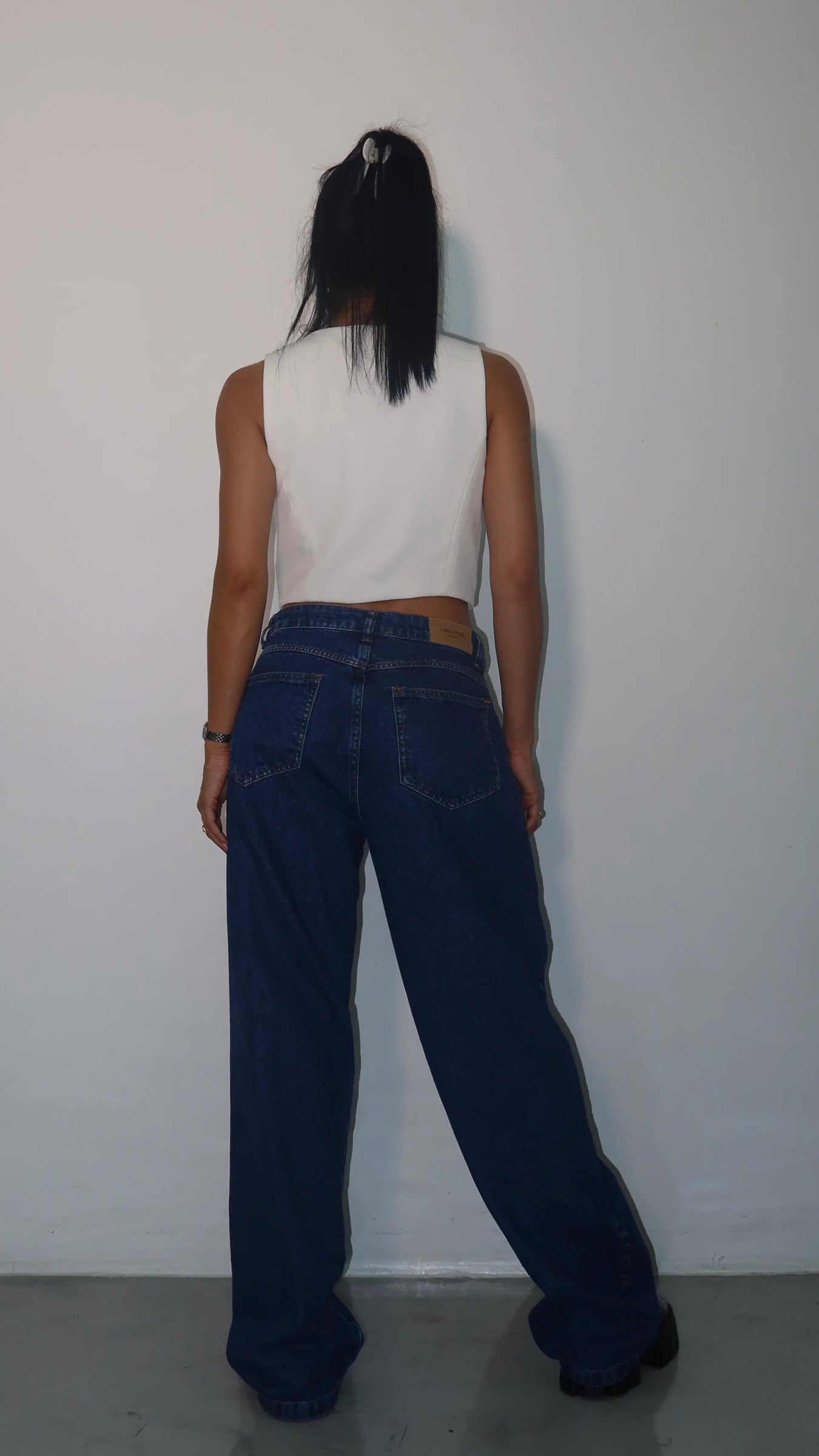 CALÇA JEANS OVERSIZED MARINE