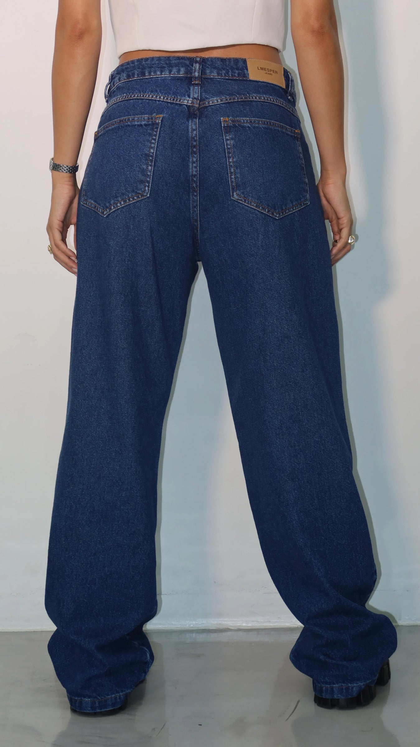 CALÇA JEANS OVERSIZED MARINE