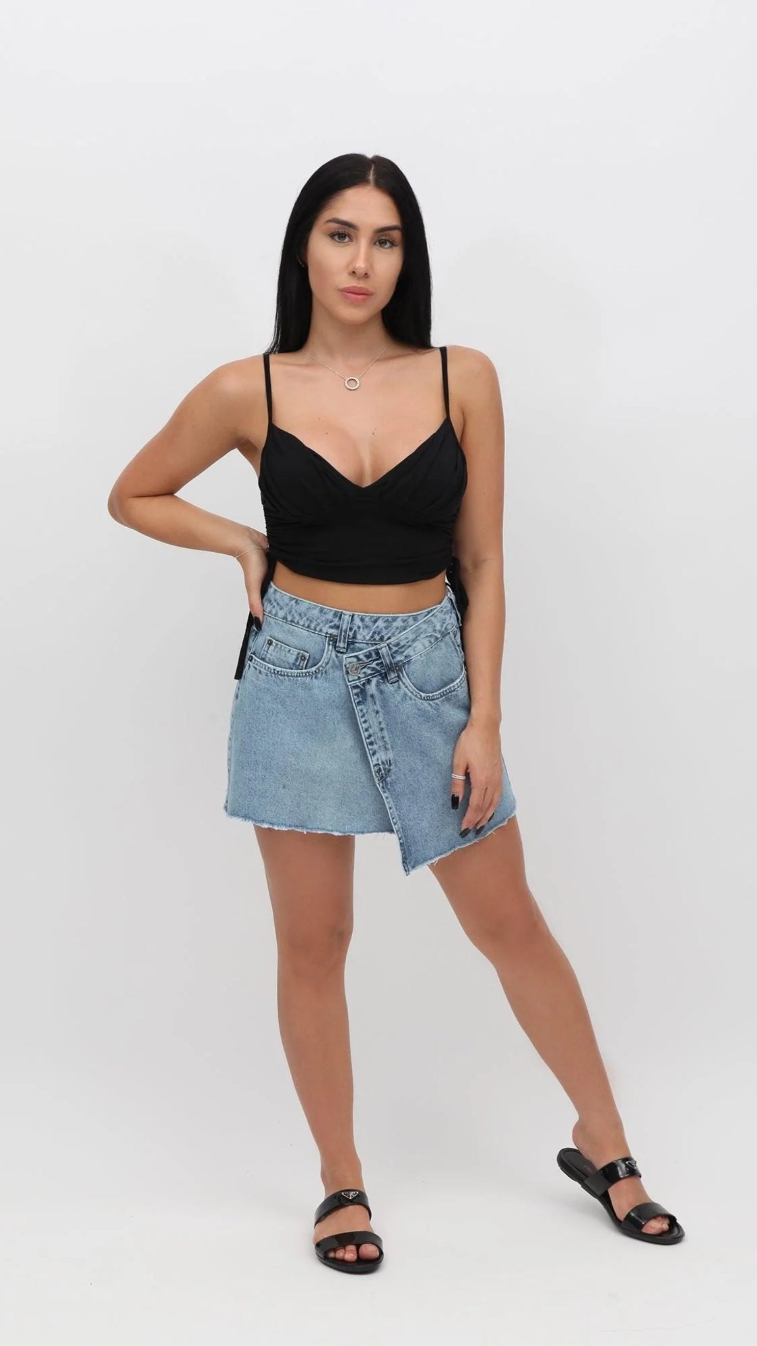 SAIA JEANS ASSIMÉTRICA