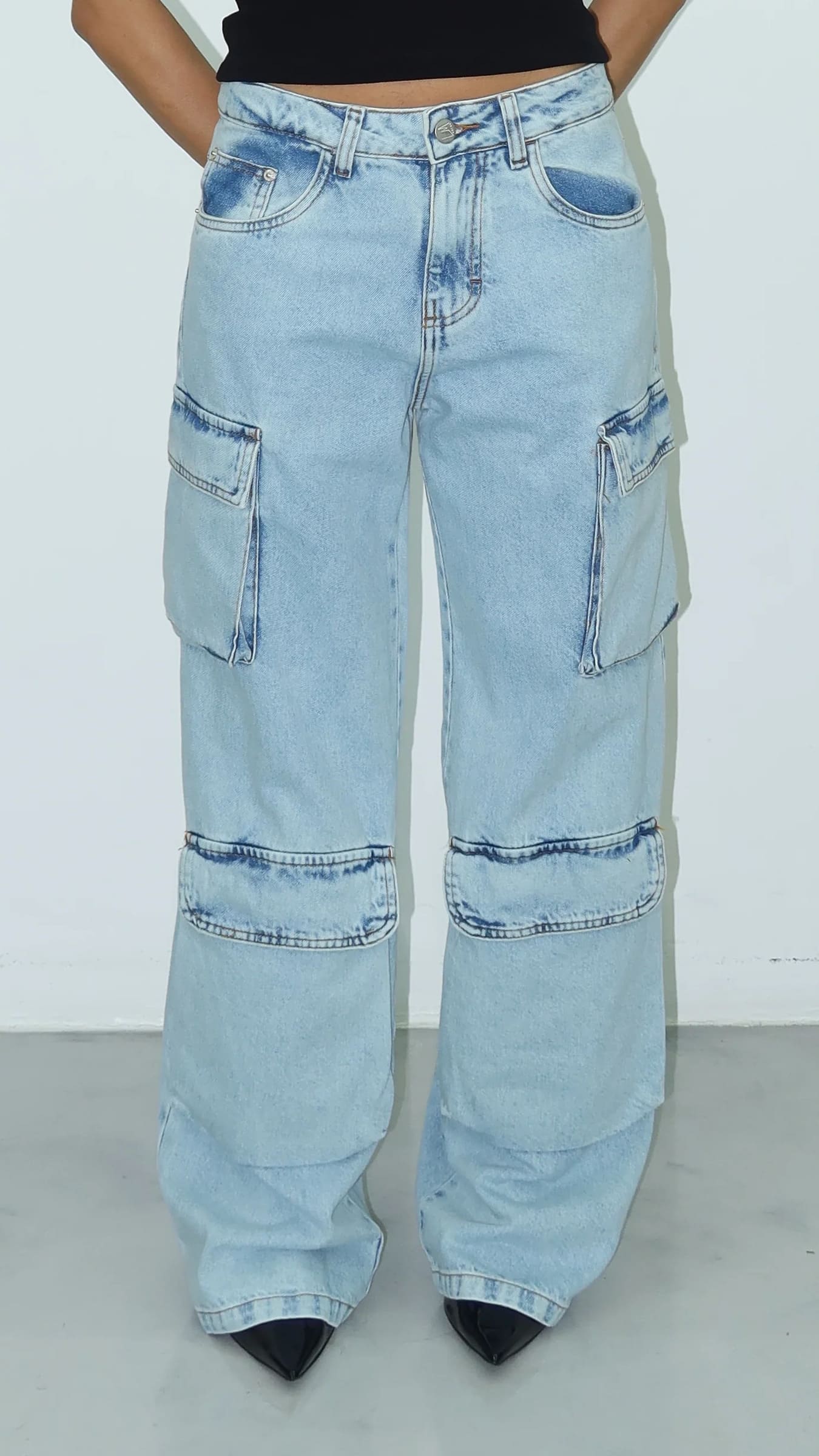 CALÇA JEANS POCKET CLARA