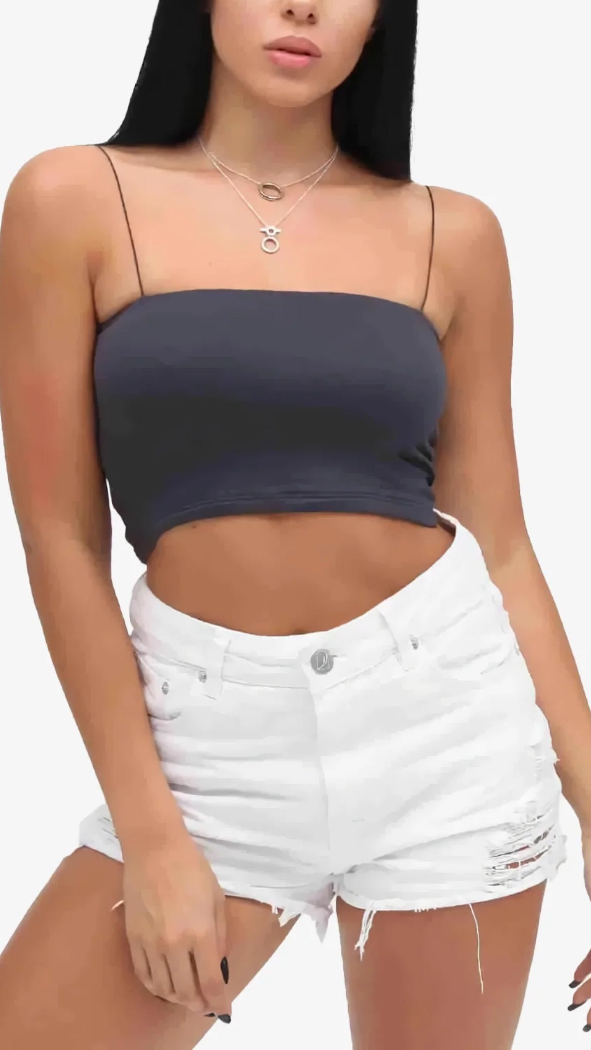 SHORTS DESTROYED BRANCO