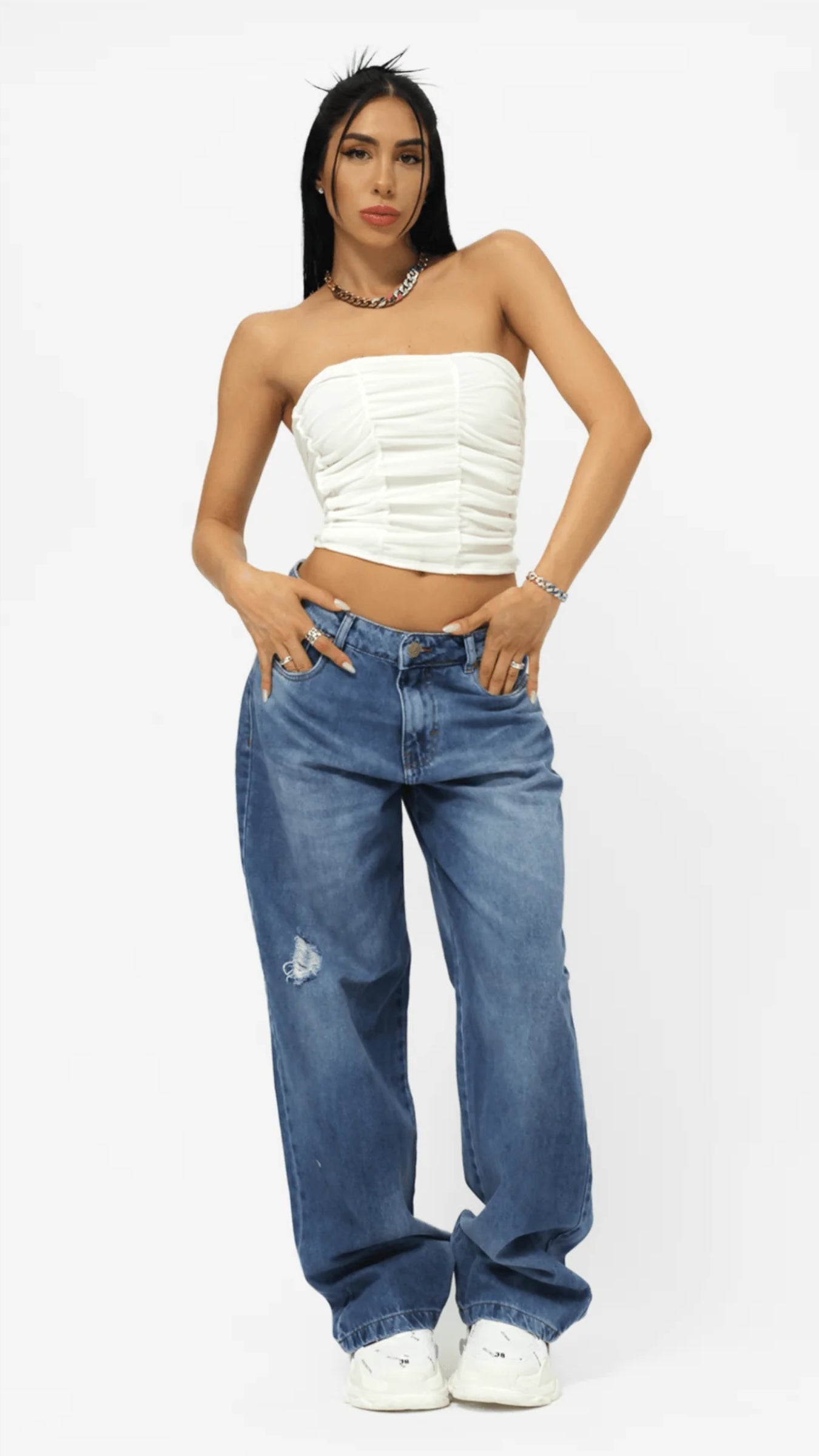 CALÇA JEANS OVERSIZED