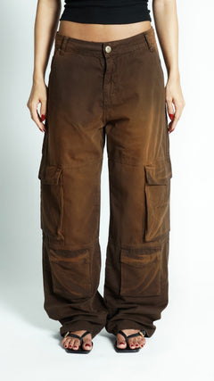 CALÇA SARJA CARGO WHISKY