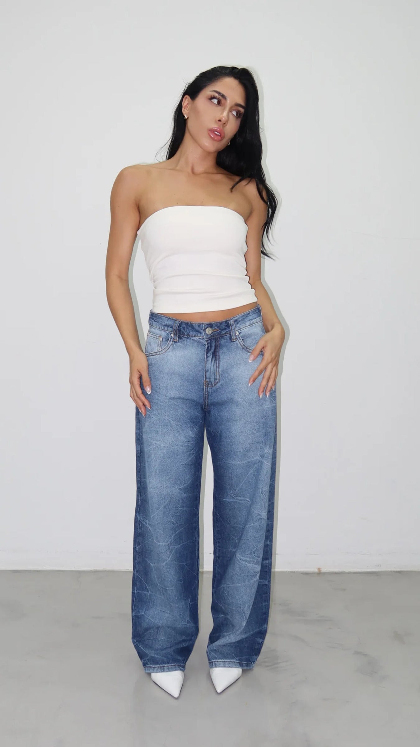 CALÇA JEANS OVERSIZED WAVES