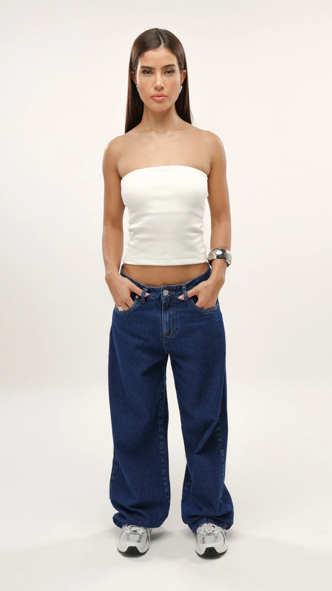 CALÇA JEANS OVERSIZED MARINE