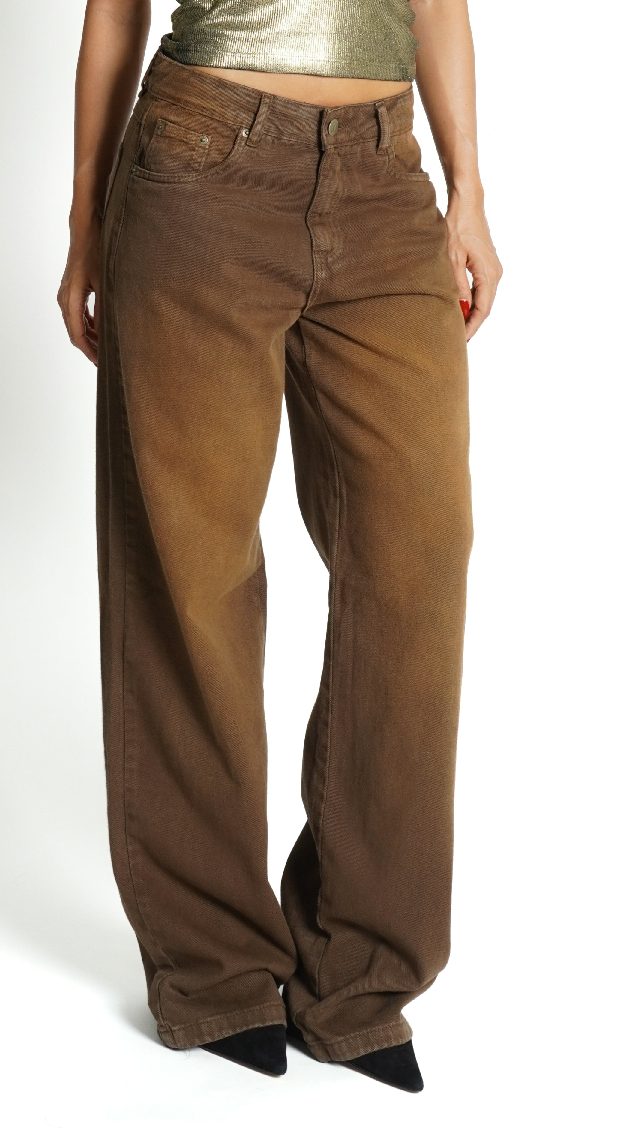 CALÇA JEANS OVERSIZED WHISKY