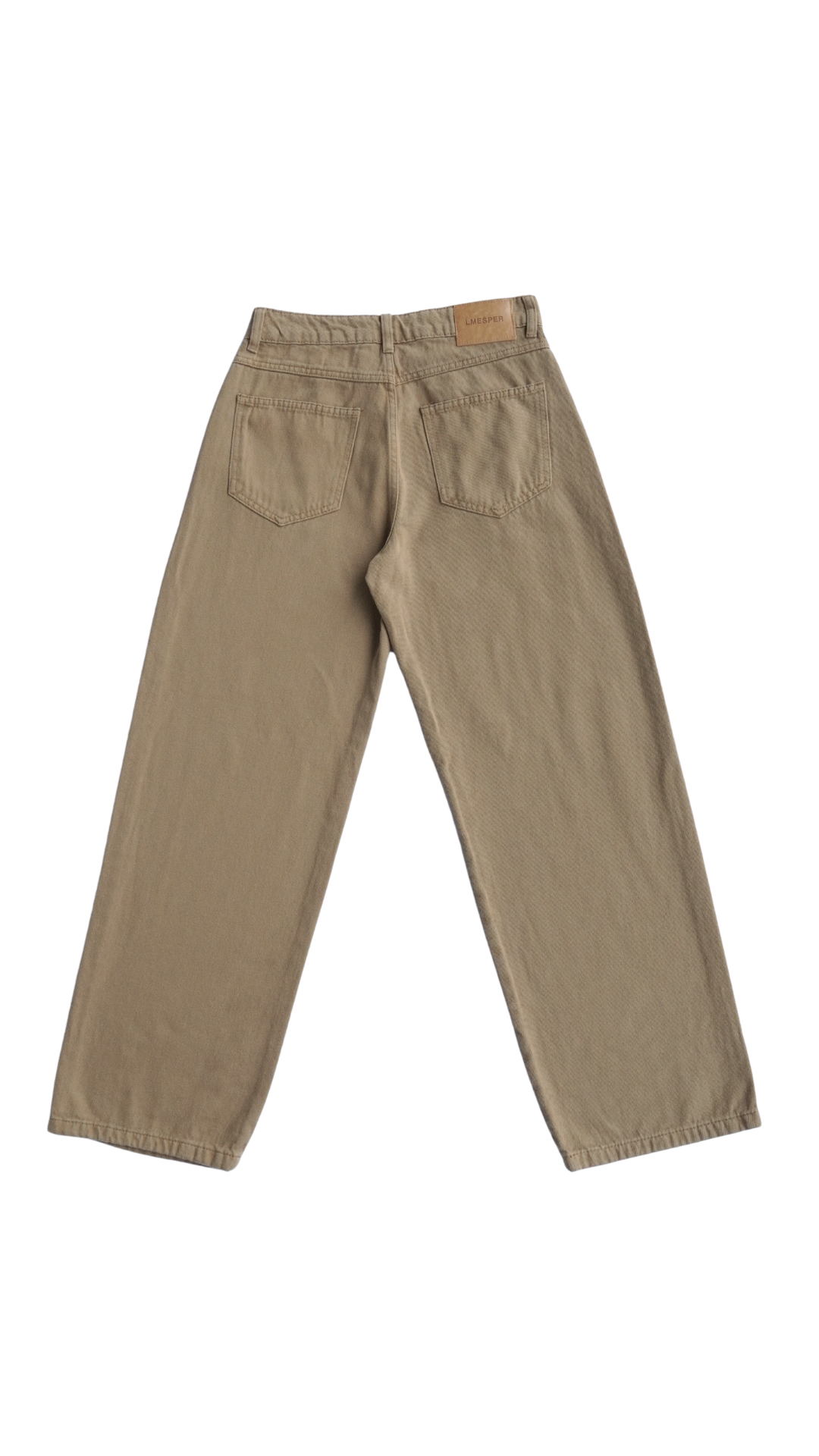 CALÇA JEANS OVERSIZED BEGE