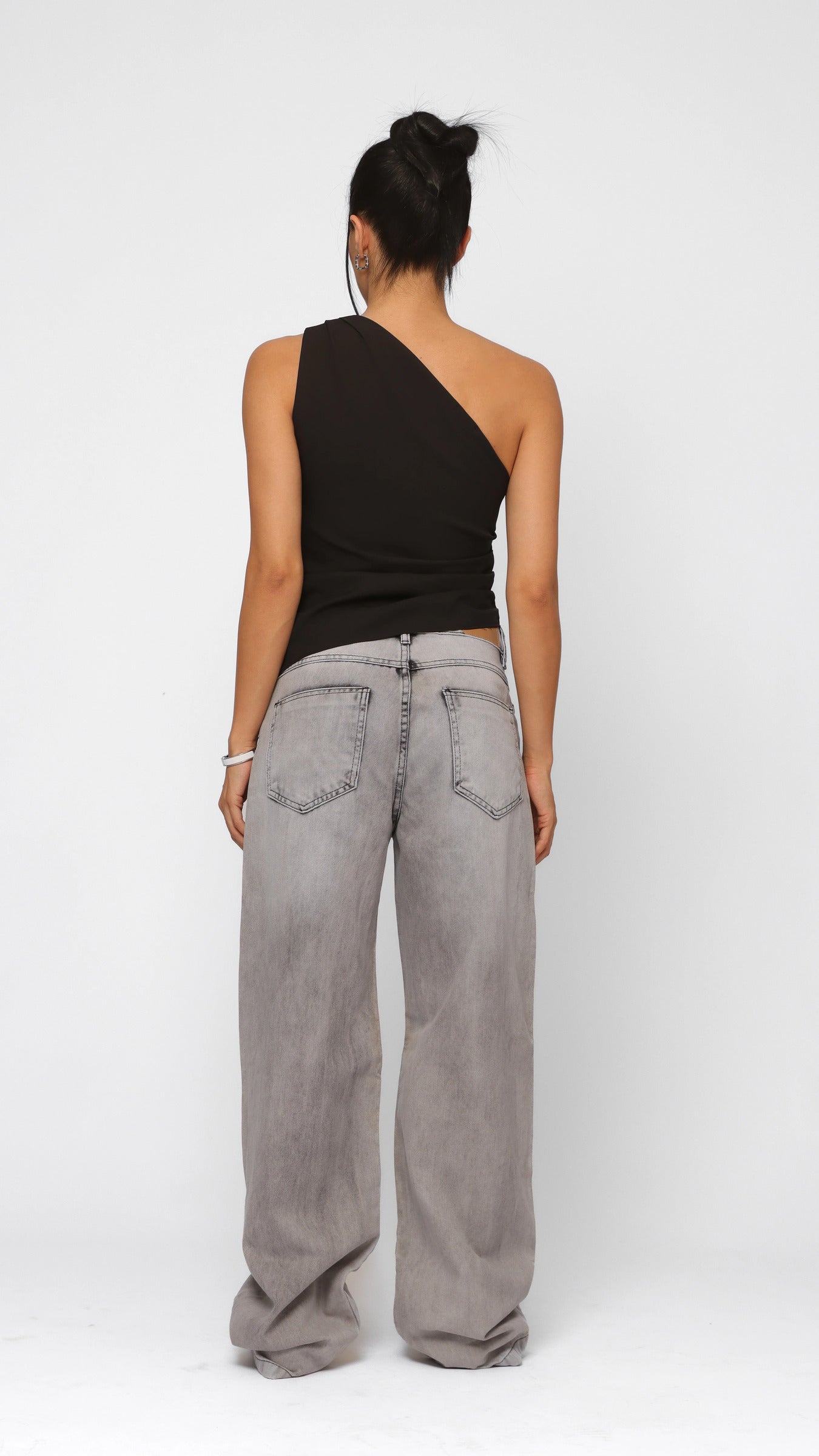 CALÇA JEANS OVERSIZED SILVER