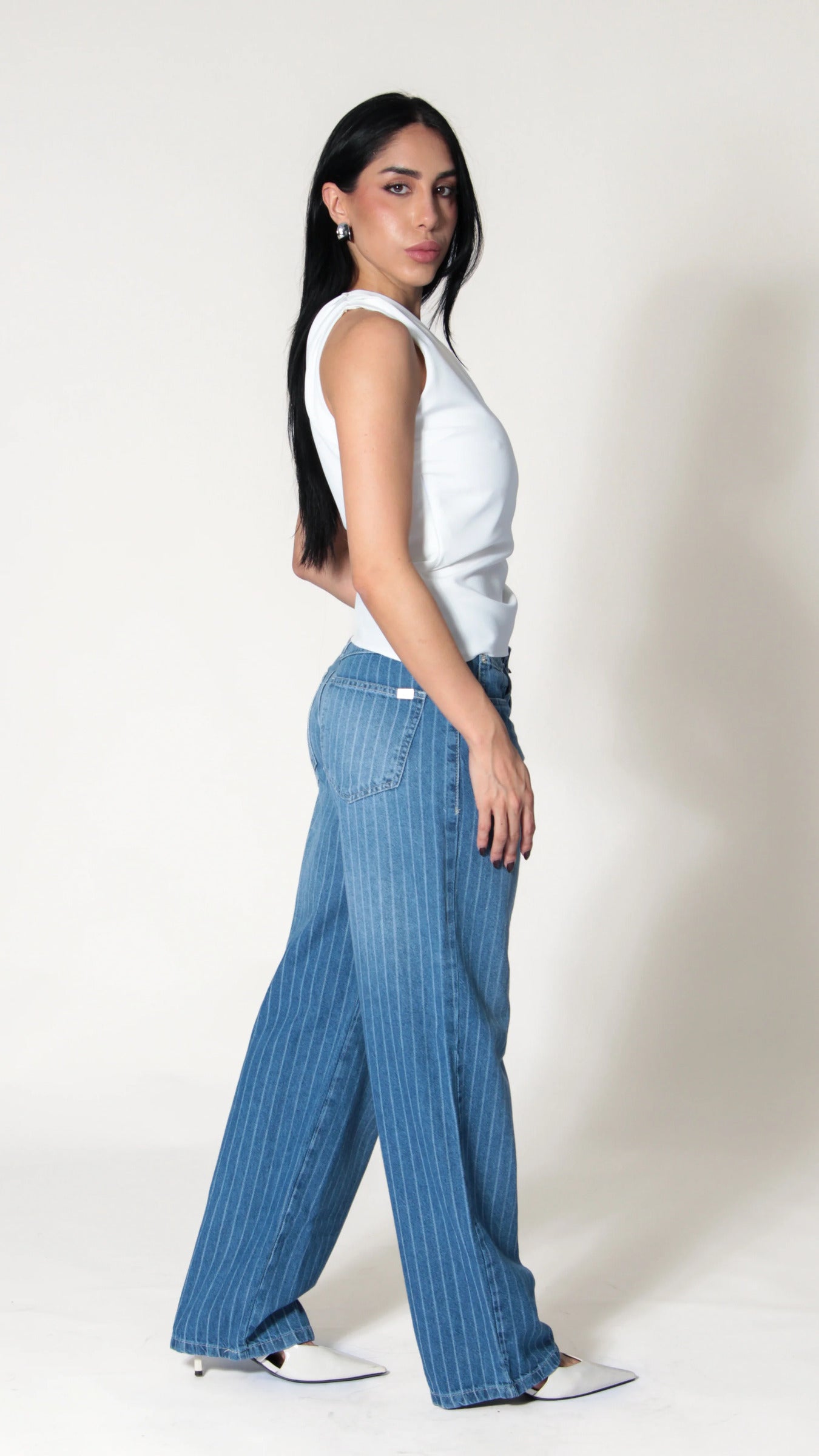 CALÇA JEANS OVERSIZED RISCA DE GIZ