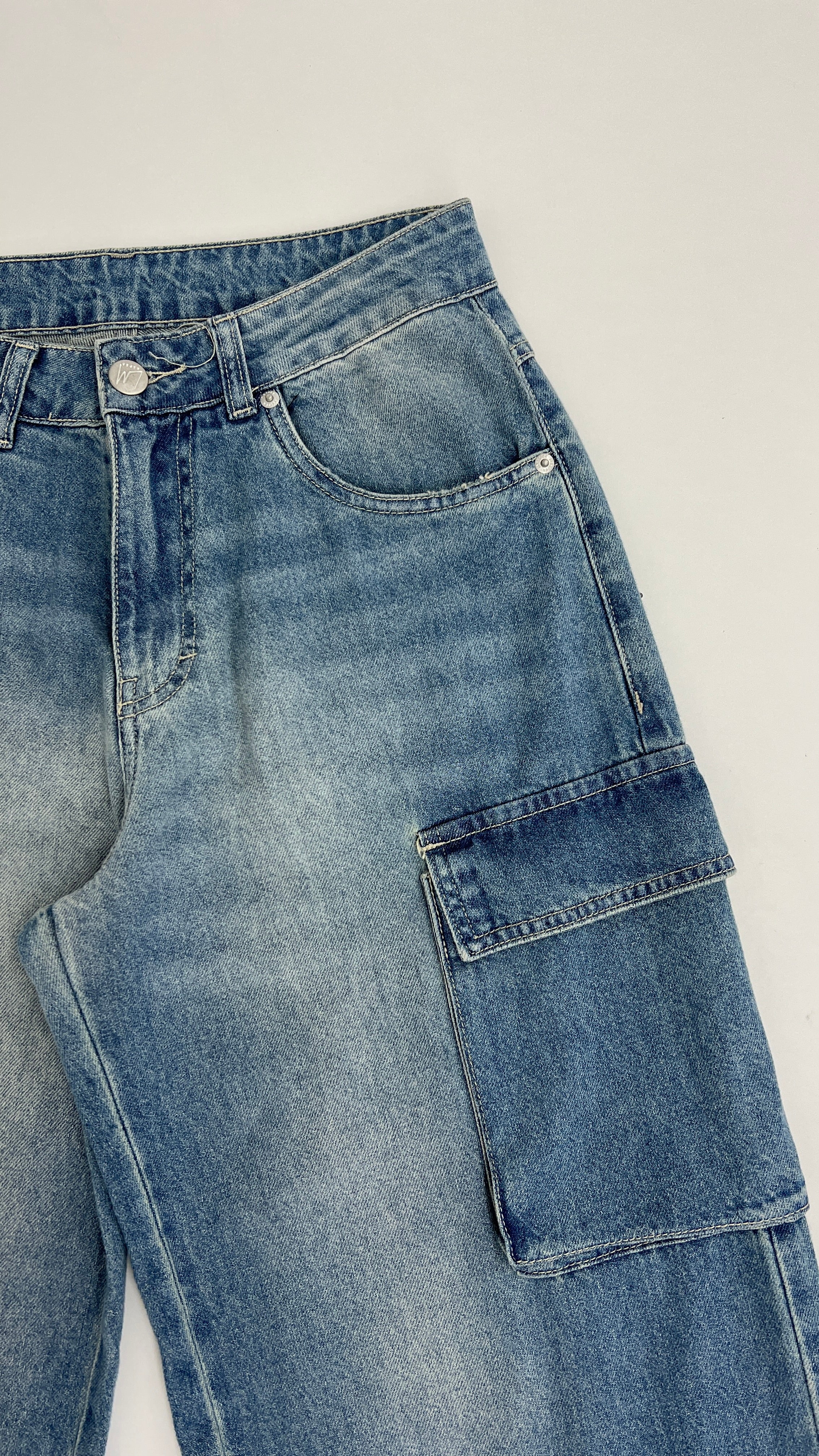 CALÇA JEANS POCKET BABY BLUE