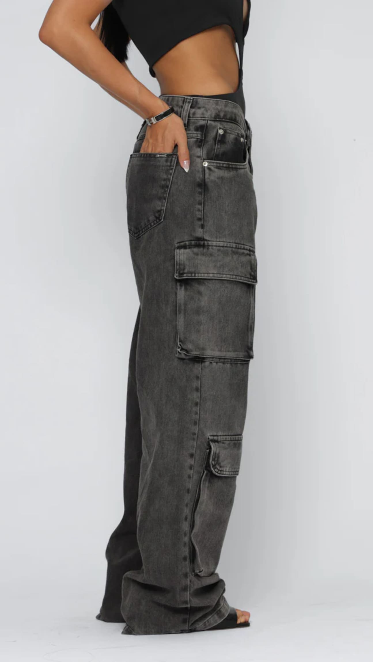 CALÇA JEANS POCKET BLACK ESTONADA