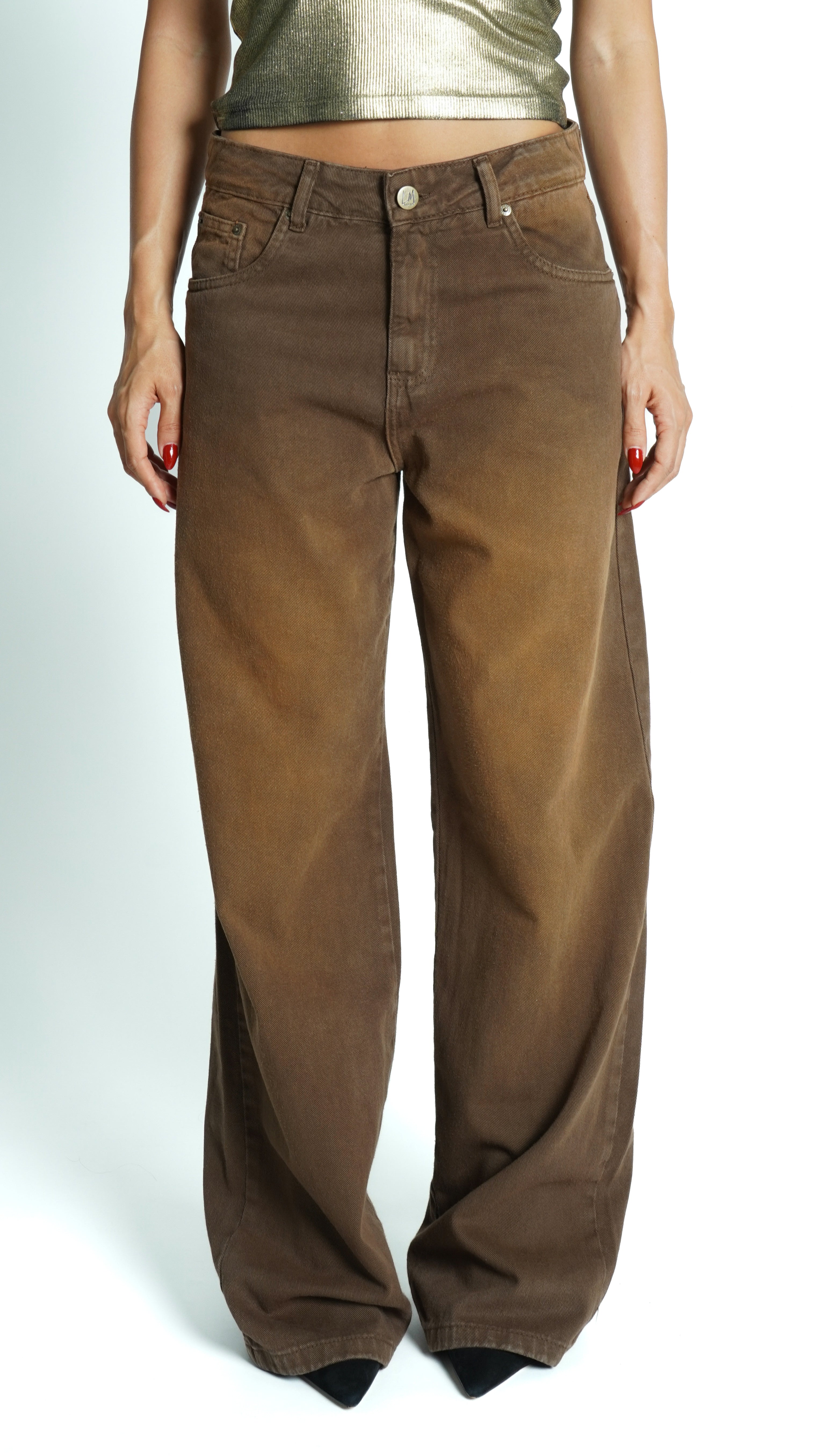 CALÇA JEANS OVERSIZED WHISKY