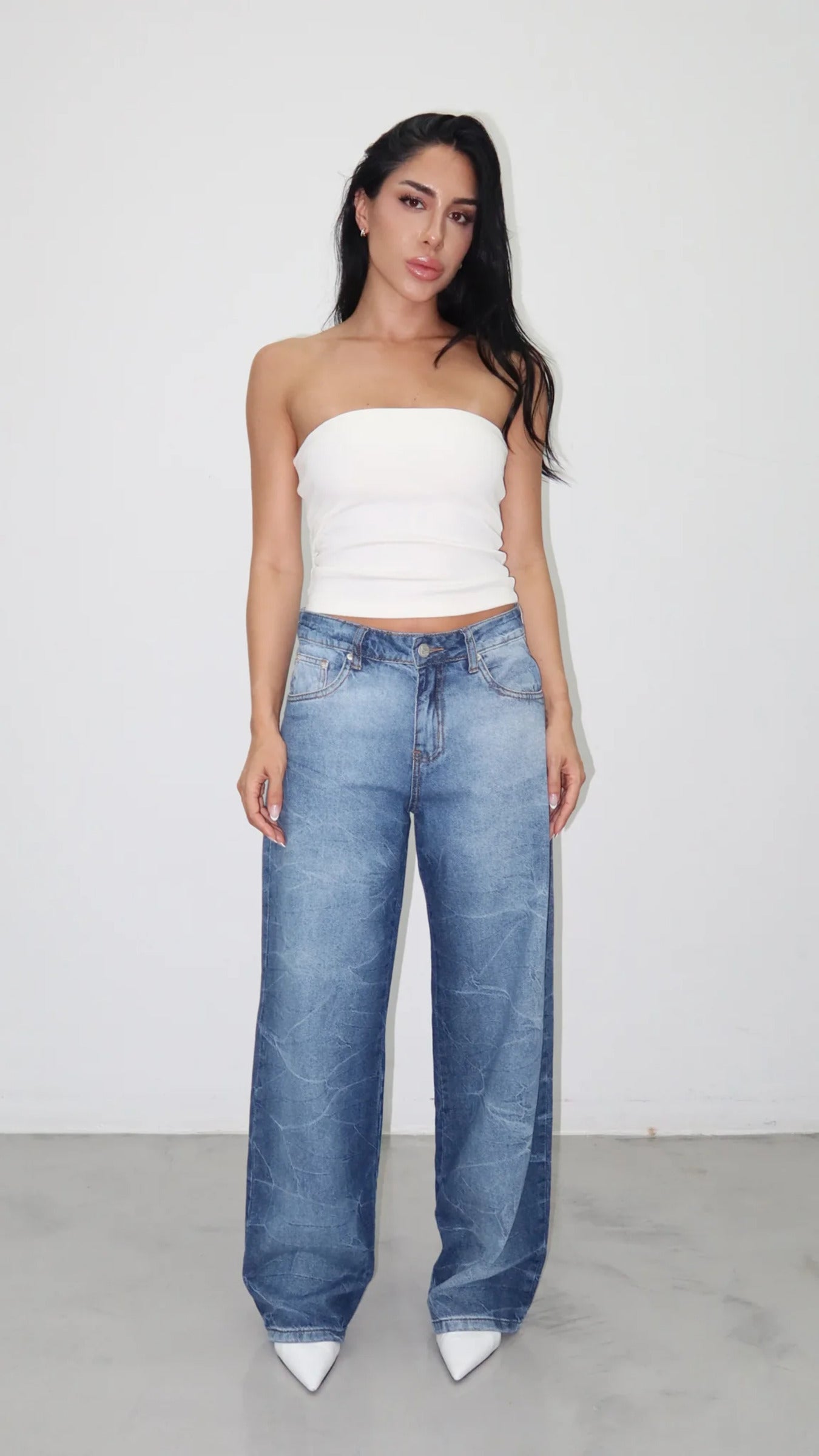 CALÇA JEANS OVERSIZED WAVES