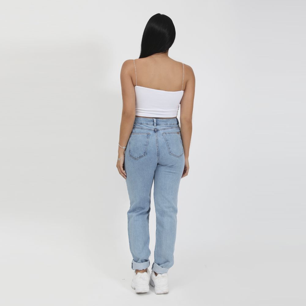 CALÇA JEANS MOM DESTROYED