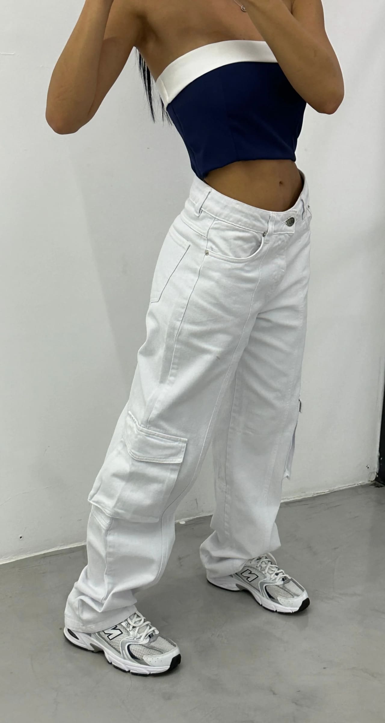 CALÇA JEANS SKATER BRANCA