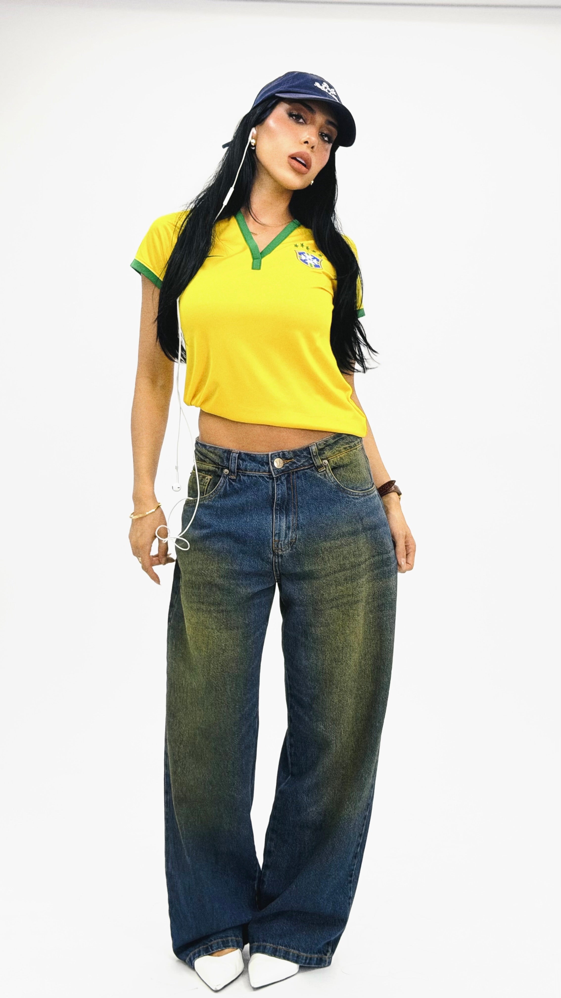CALÇA JEANS OVERSIZED INDIGO