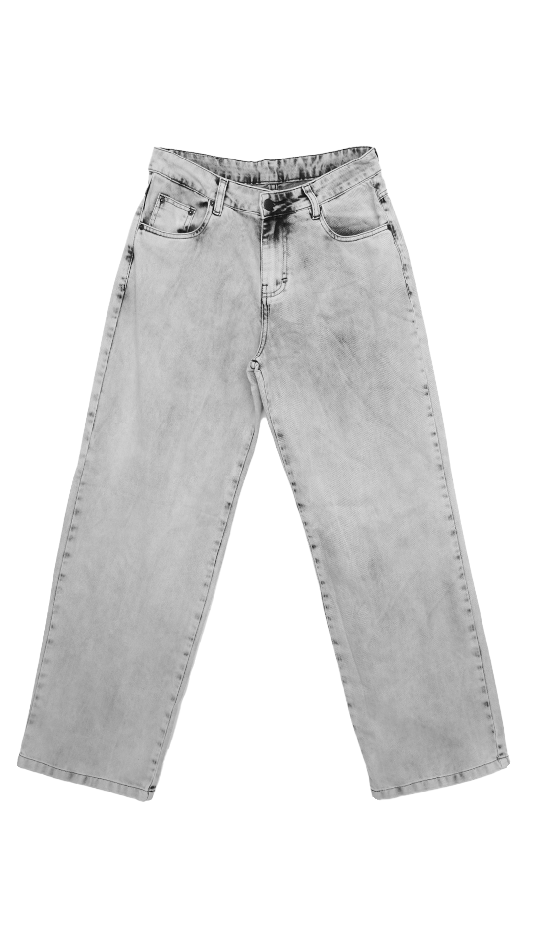 CALÇA JEANS OVERSIZED GREY