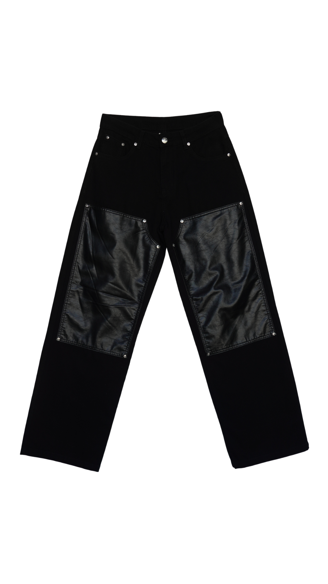 CALÇA JEANS OVERSIZED LEATHER