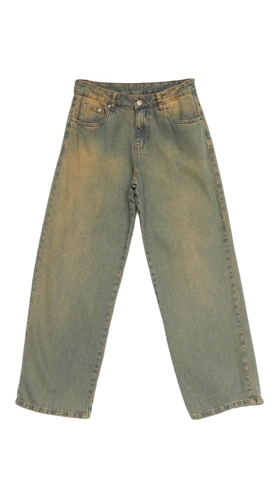 CALÇA JEANS OVERSIZED PISTACHIO