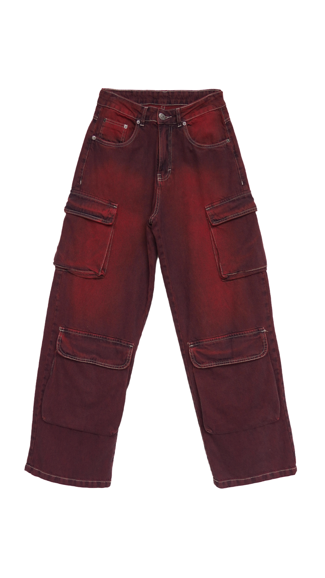 CALÇA JEANS POCKET BORDÔ