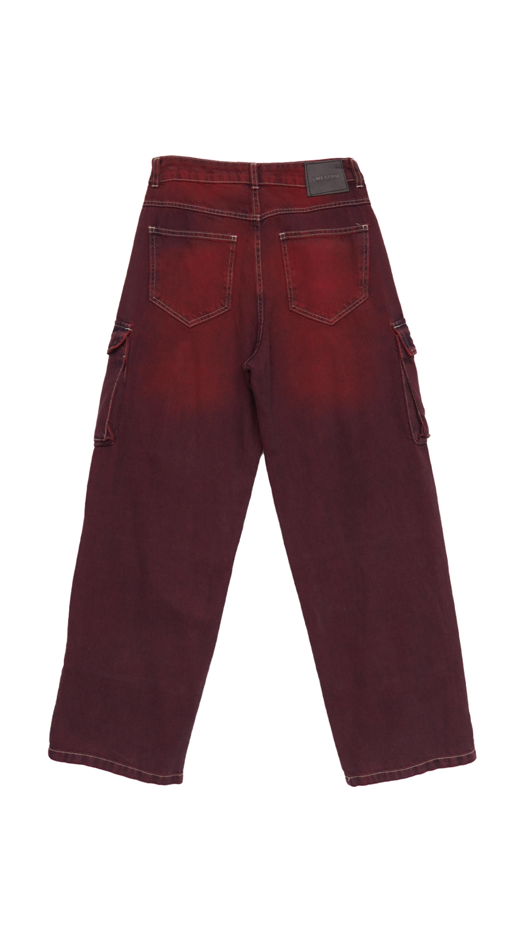 CALÇA JEANS POCKET BORDÔ