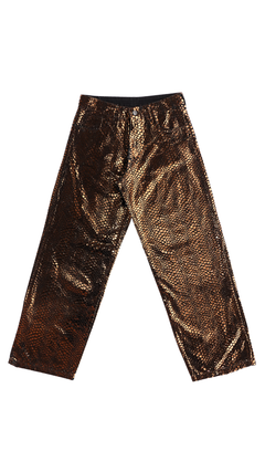CALÇA JEANS PREMIUM PYTHON BRONZE
