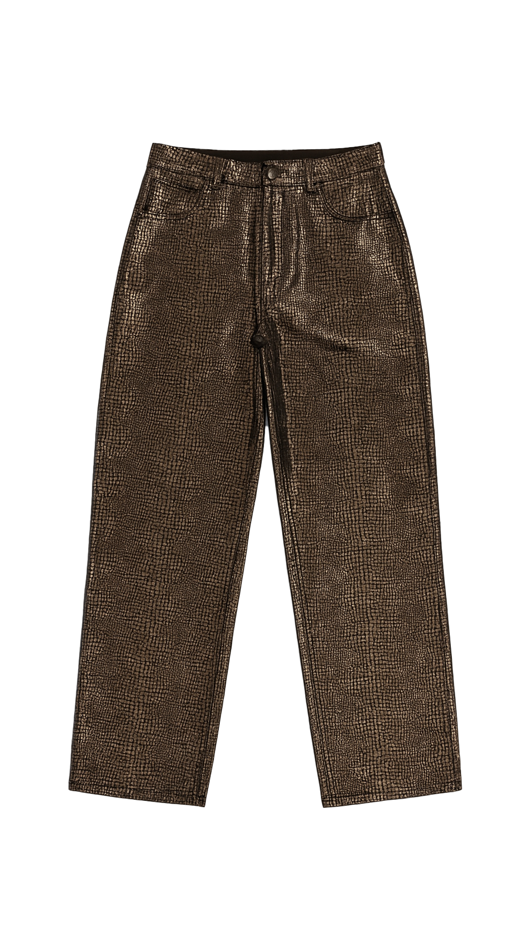 ⁠CALÇA JEANS BROWN CROCO