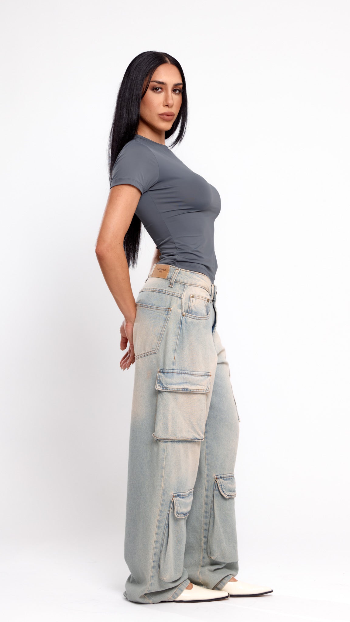 CALÇA JEANS POCKET Y2K