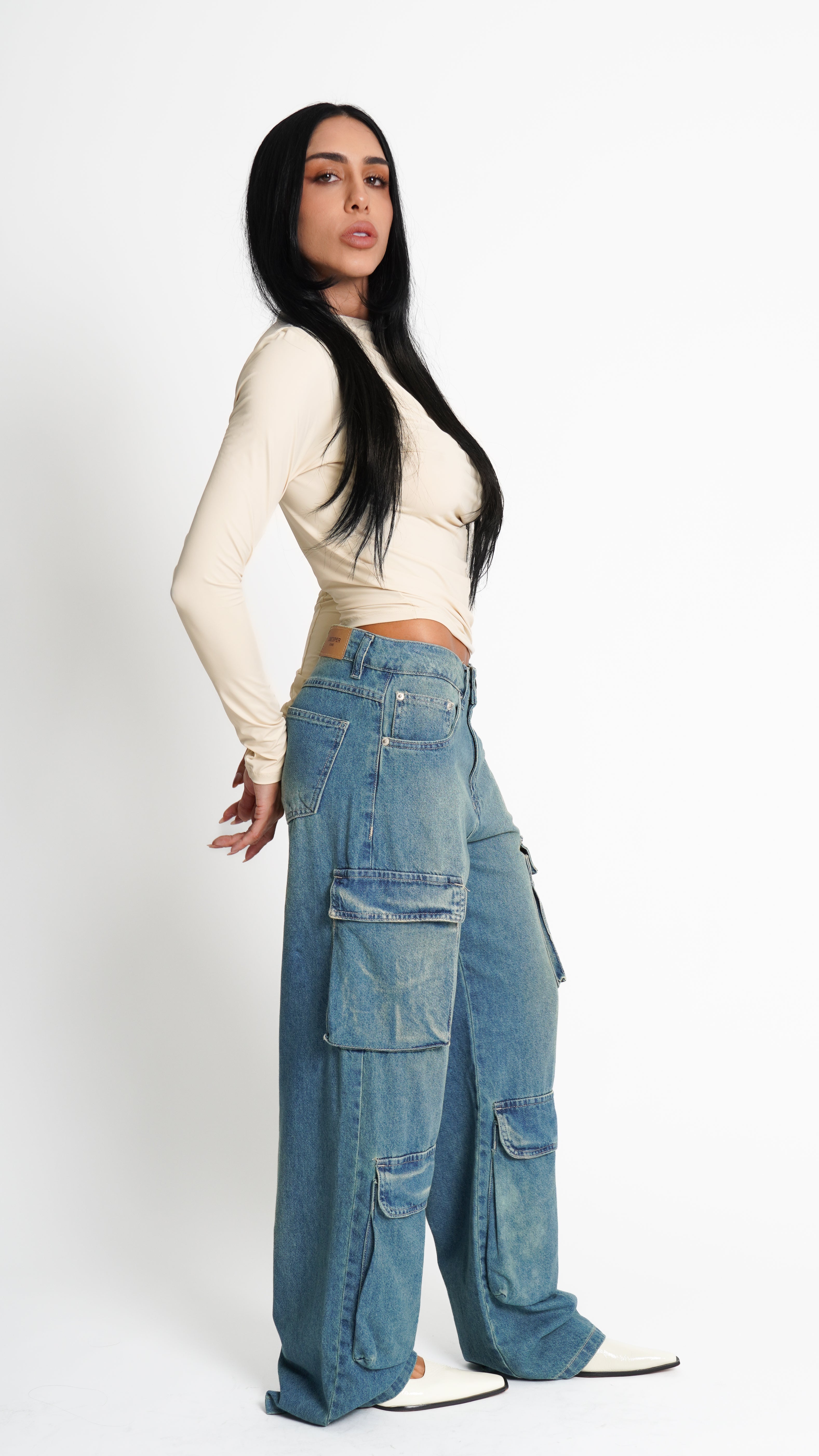 CALÇA JEANS POCKET DUST BLUE