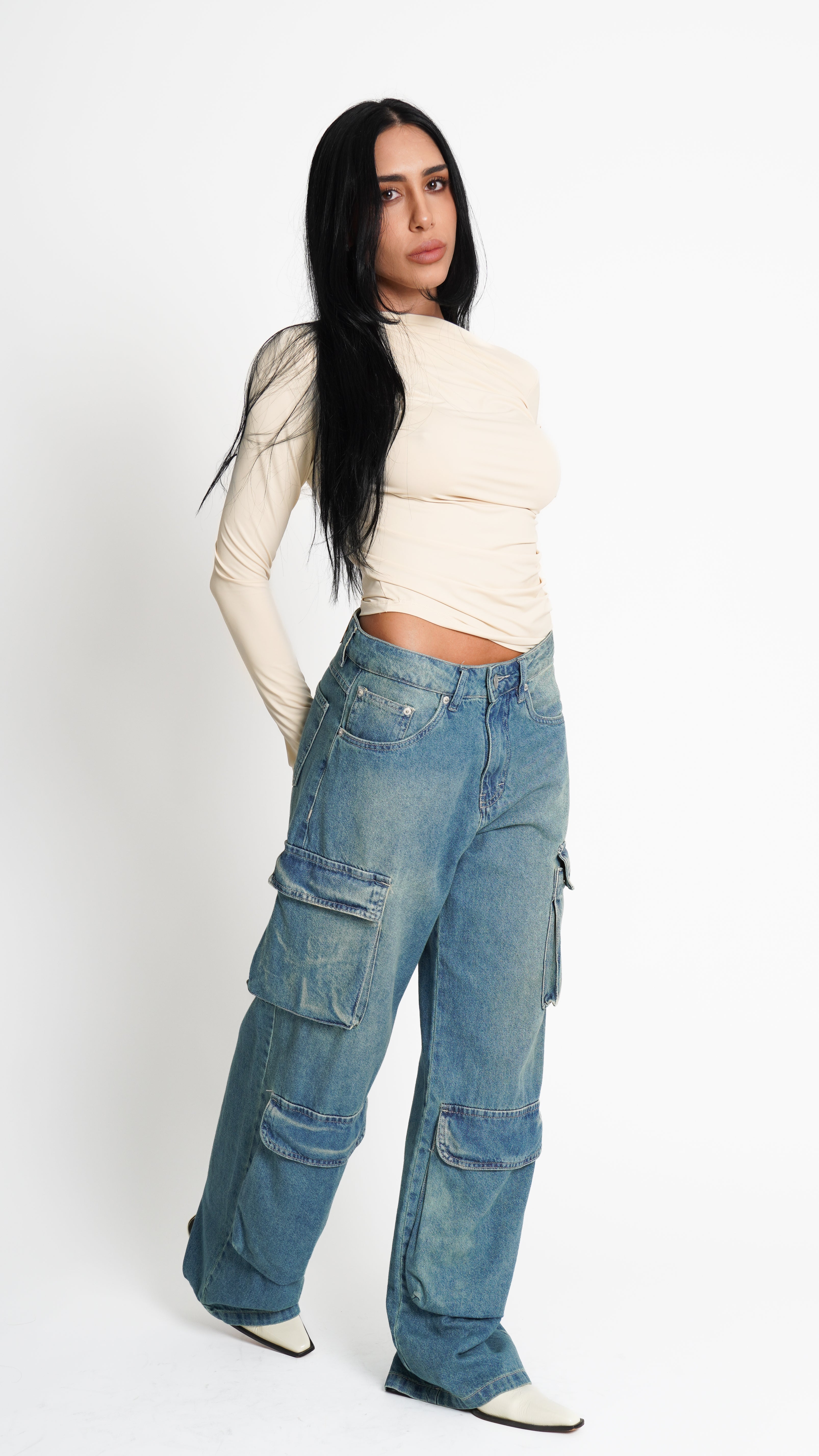 CALÇA JEANS POCKET DUST BLUE