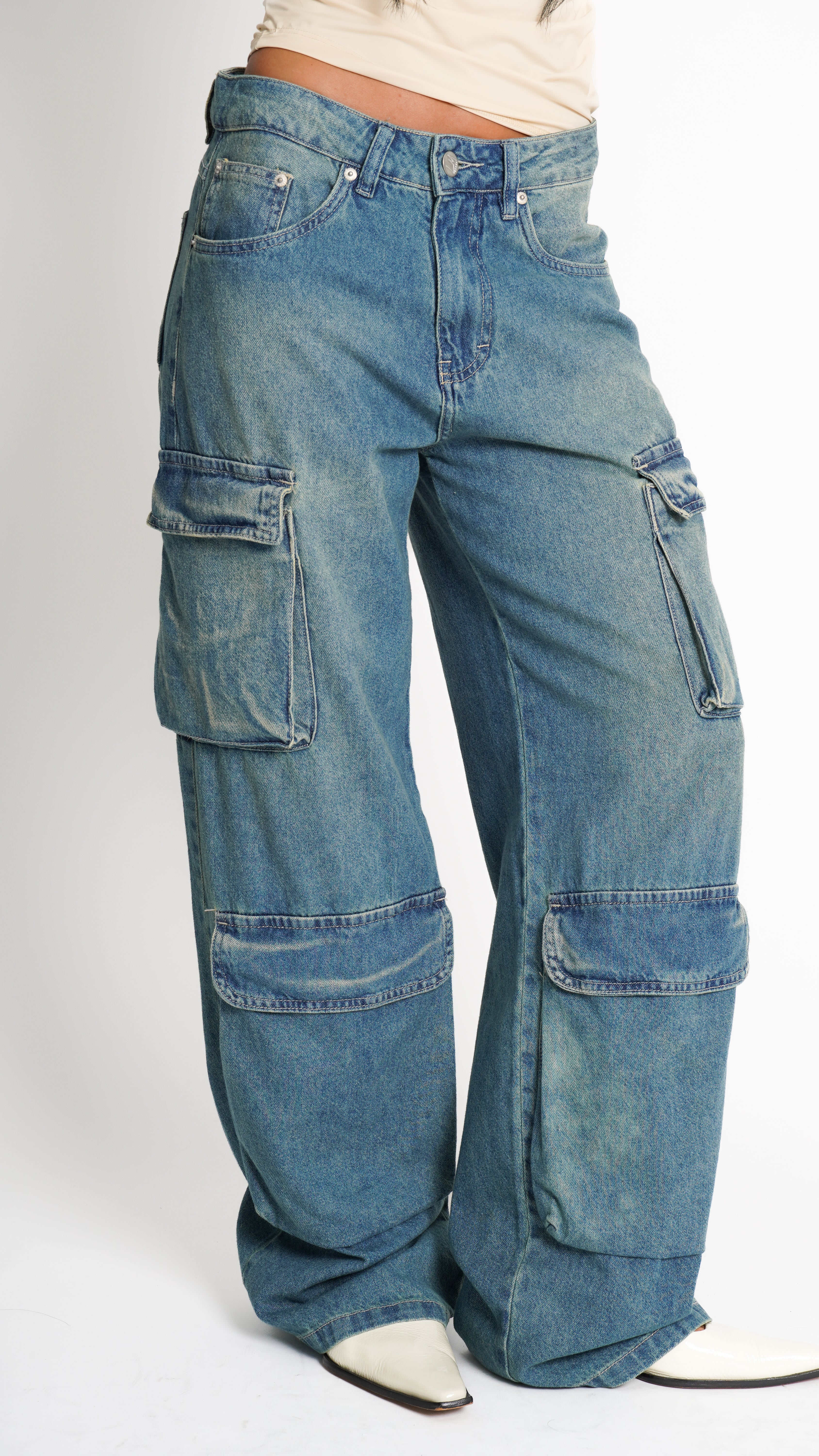 CALÇA JEANS POCKET DUST BLUE