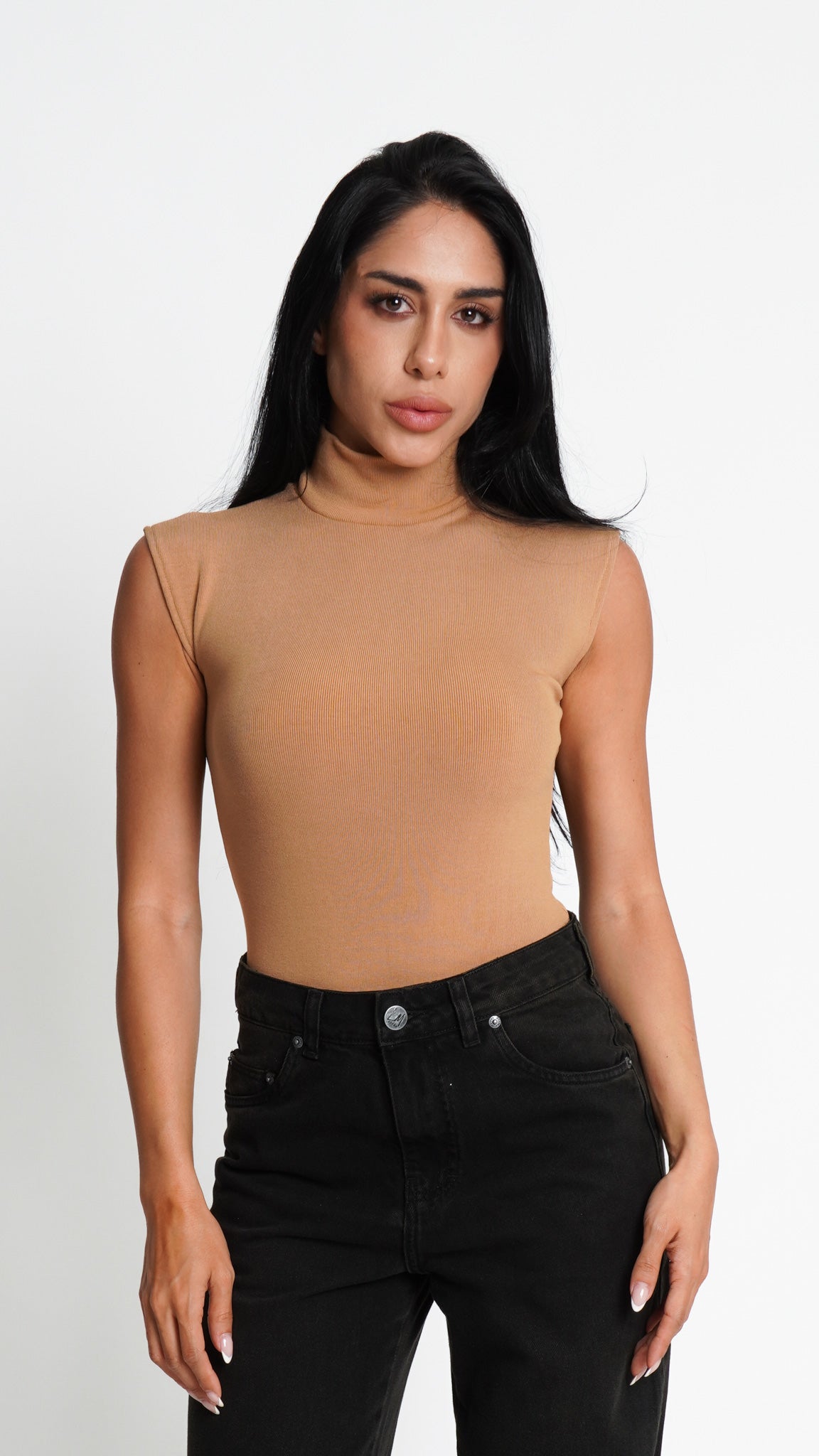 BODY GOLA RIBBED BEGE