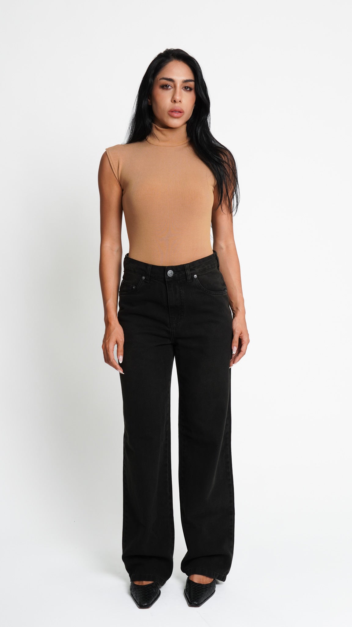 BODY GOLA RIBBED BEGE