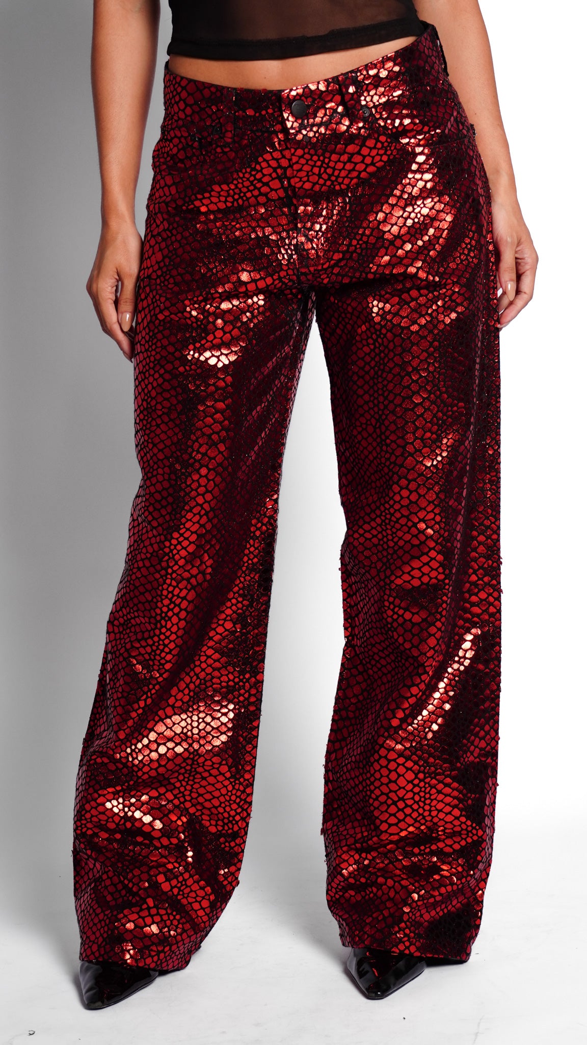 CALÇA JEANS PREMIUM PYTHON RED