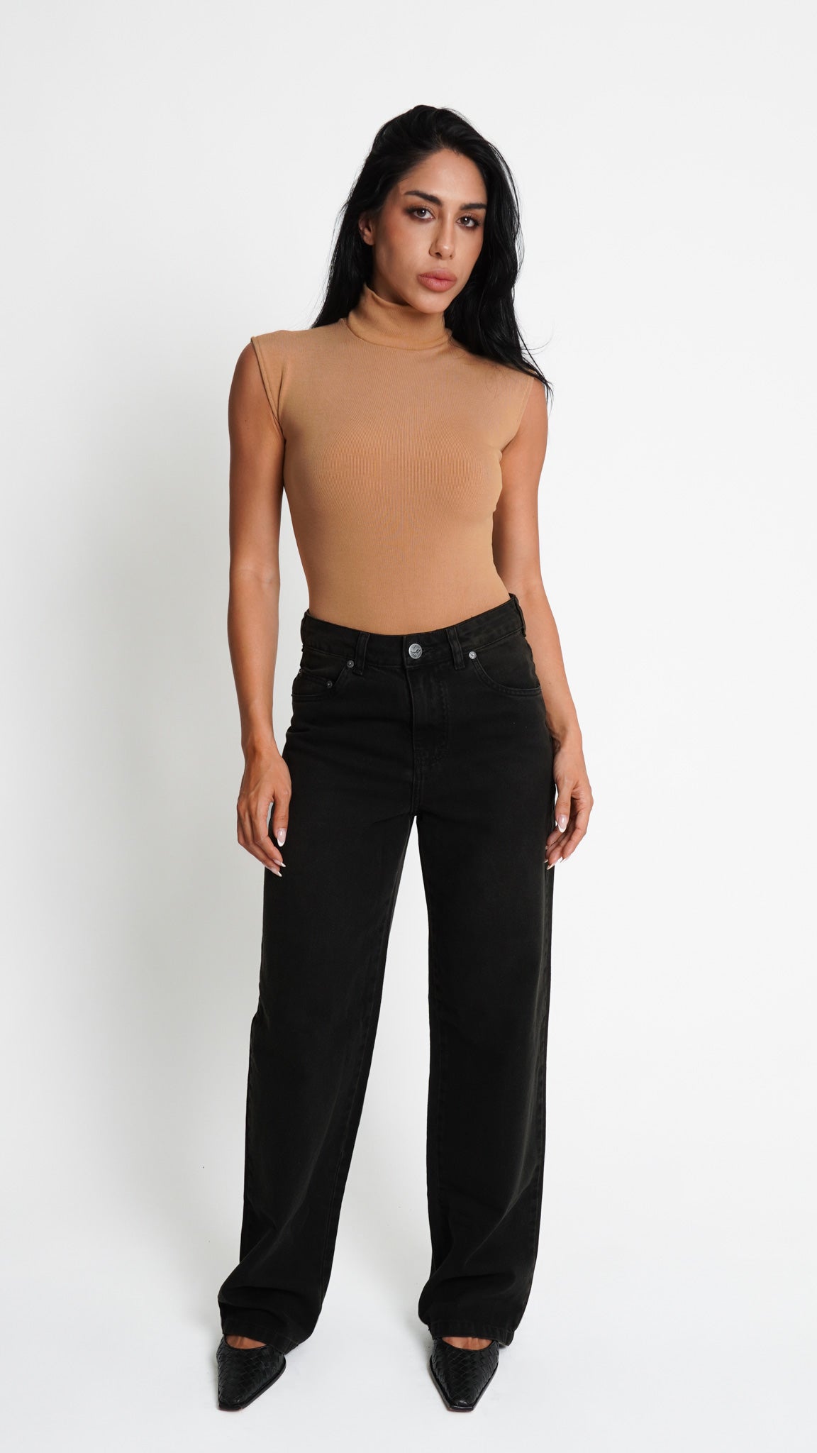 BODY GOLA RIBBED BEGE
