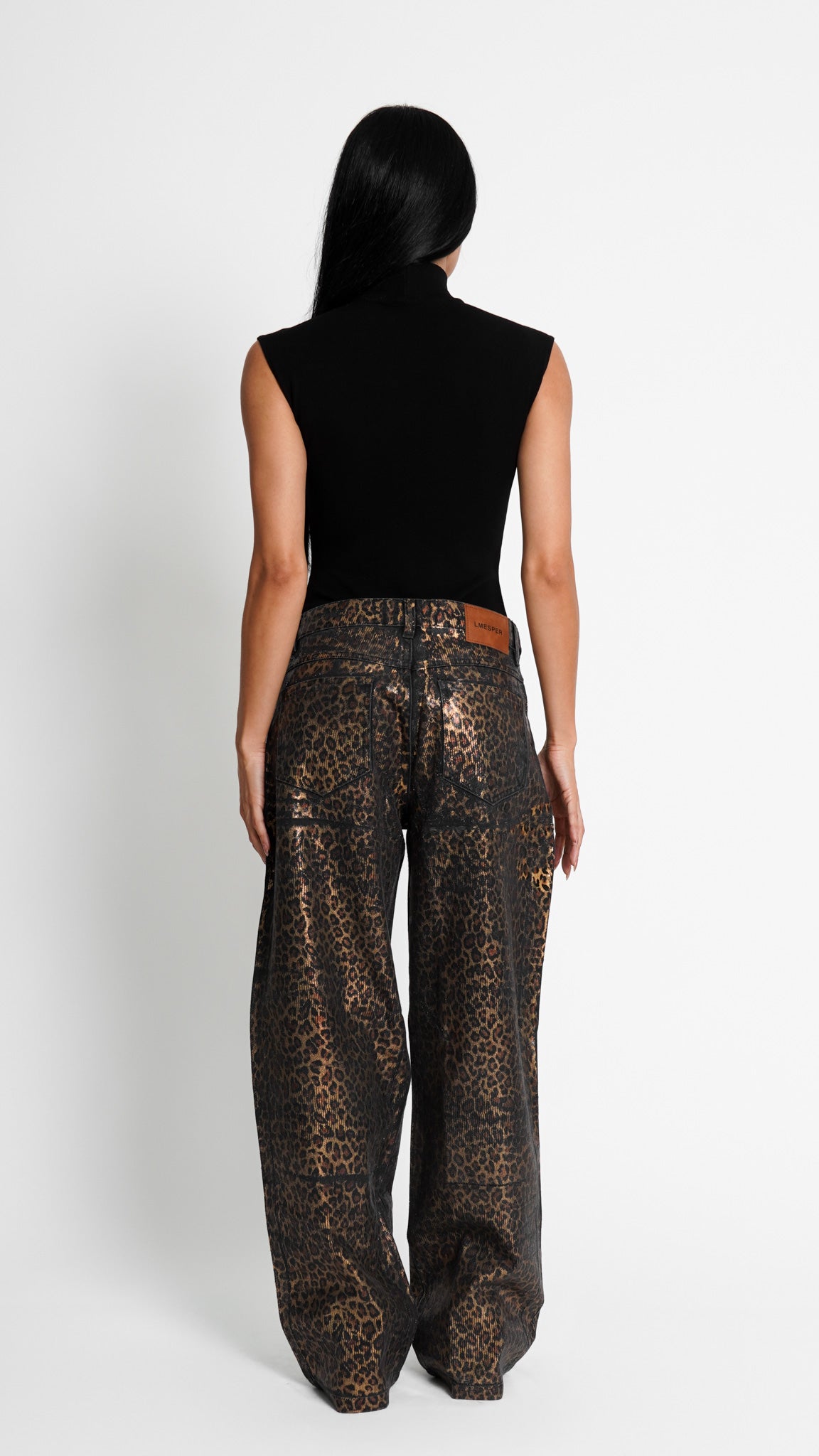 ⁠CALÇA JEANS ANIMAL PRINT