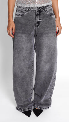 CALÇA JEANS OVERSIZED STONE