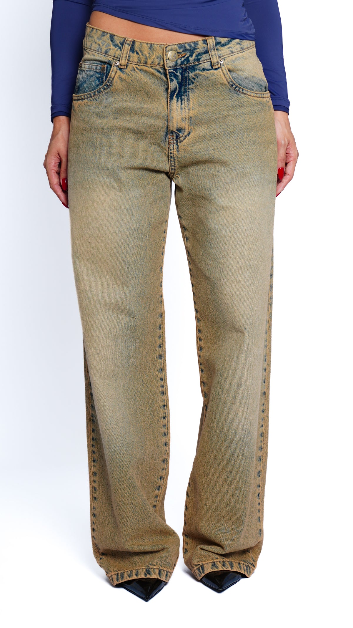 CALÇA JEANS OVERSIZED DUSTY SAND