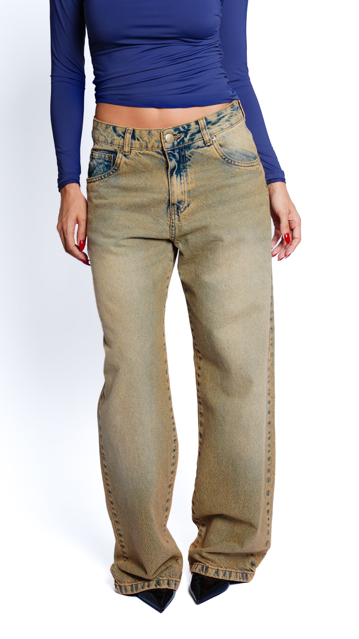 CALÇA JEANS OVERSIZED DUSTY SAND