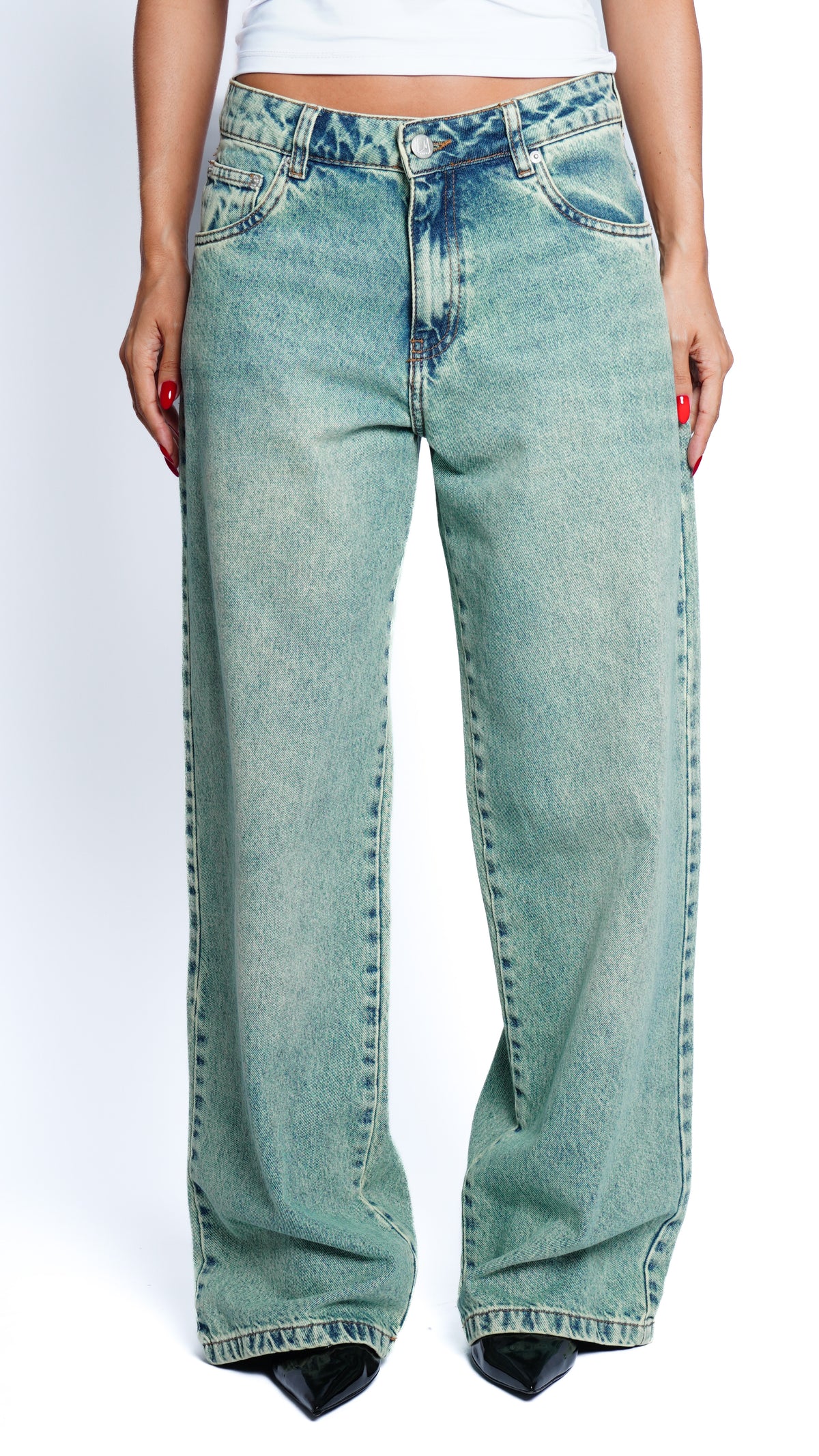 CALÇA JEANS OVERSIZED ACQUA