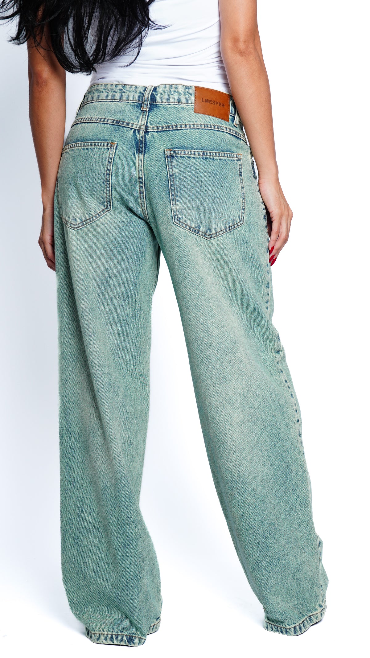CALÇA JEANS OVERSIZED ACQUA