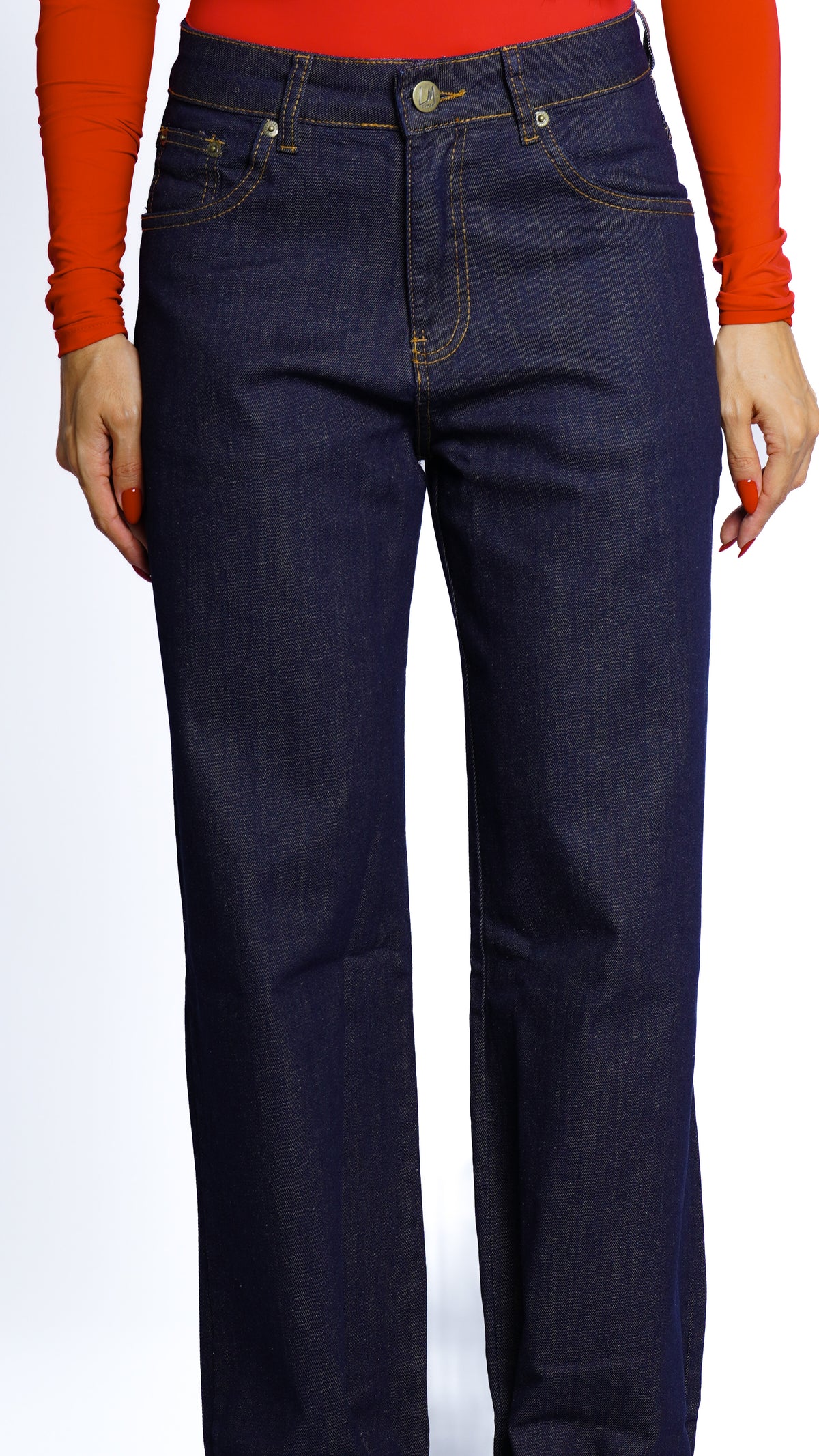 CALÇA JEANS OVERSIZED BARRA VIRADA